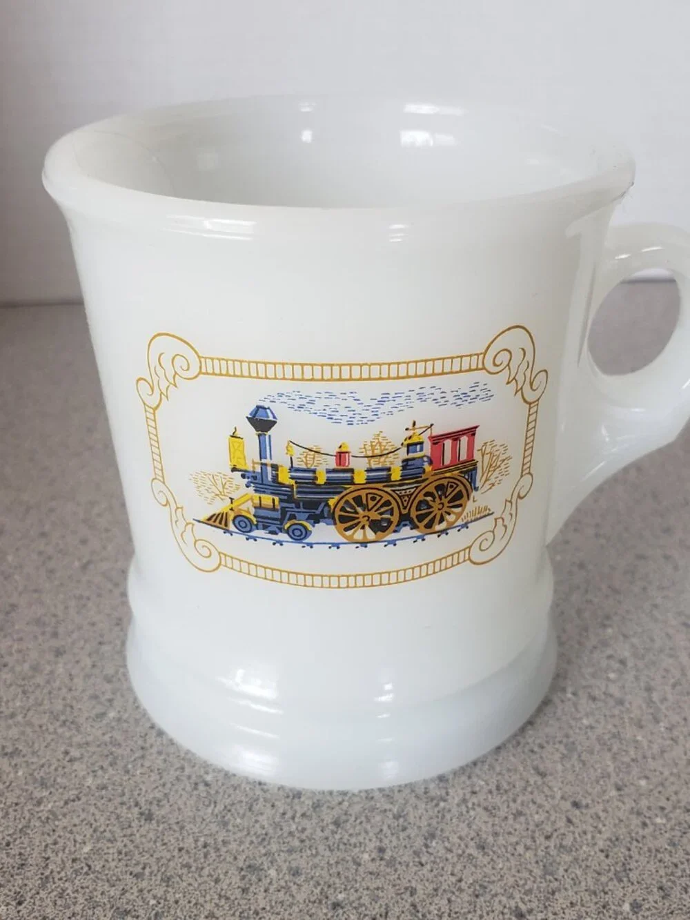 Vintage Avon 8 oz Milk Glass Shaving Mug Cup